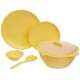 Signoraware Lemon Yellow 21 Pieces Round Dinner Set, 201