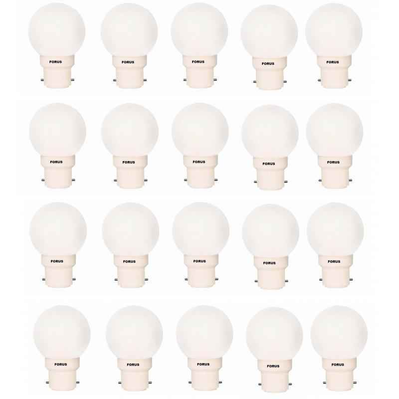 FORUS 0.5W  White LED Bulb (Pack of 20)