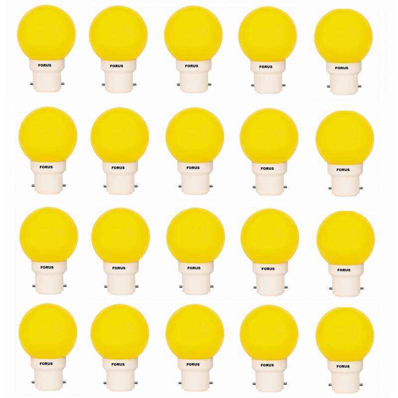 FORUS 0.5W  Yellow LED Bulb (Pack of 20)