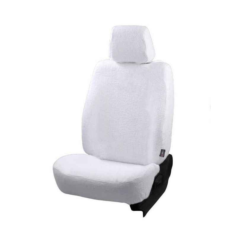 Autofurnish 3000175 White Towel Seat Cover Complete Set For Hyundai Getz Prime (2007-10)