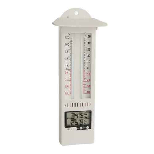 MCP Digital Room Thermometer with Humidity Indicator and Clock