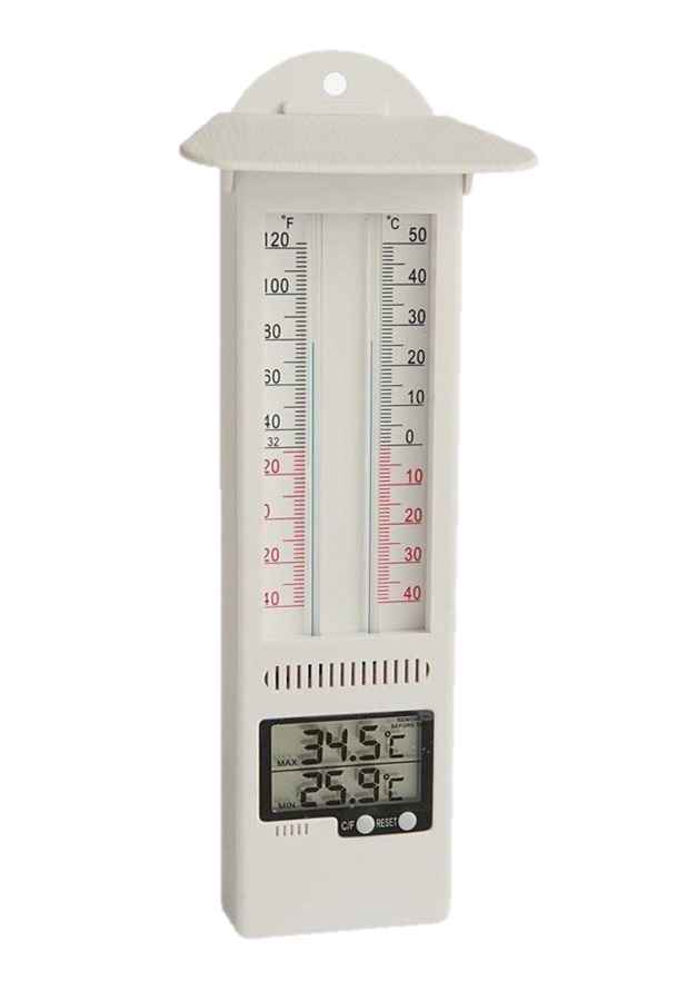 MCP Digital Room Thermometer with Humidity Indicator and Clock