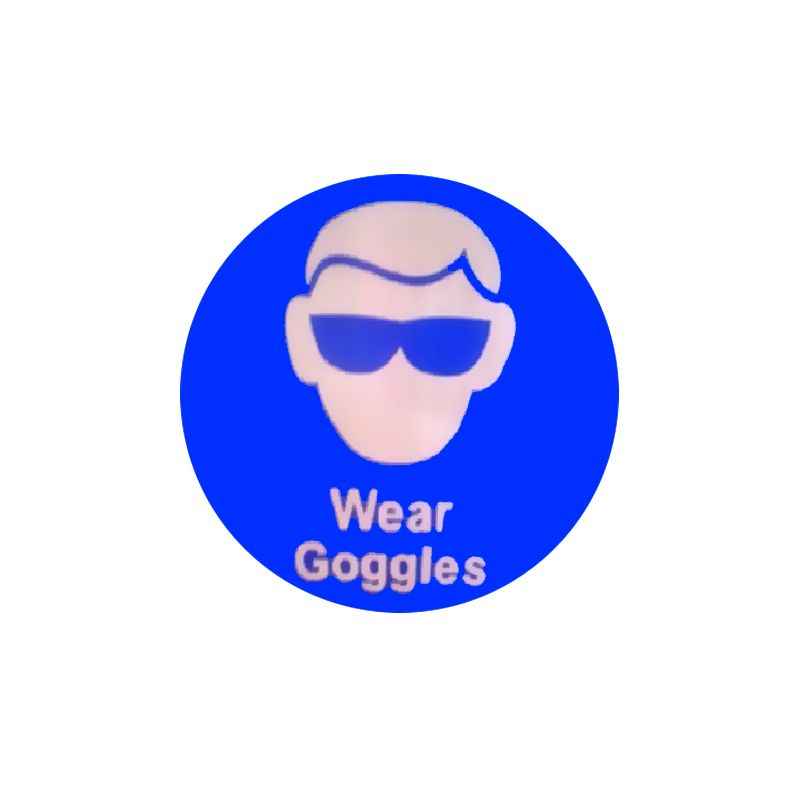 ITE 1x1 ft Reflective Wear Goggles Sign Board