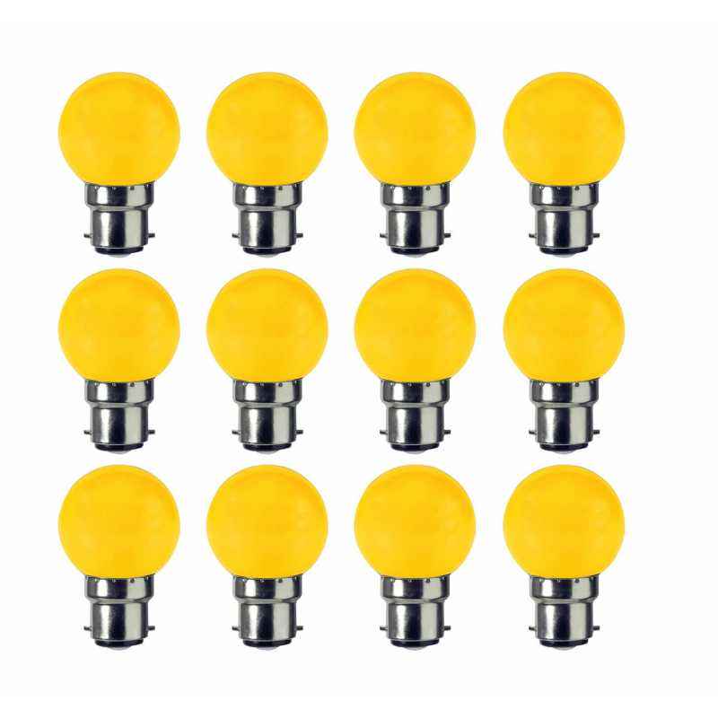 VRCT 0.5W B-22 Yellow Bulbs, DL-604 (Pack of 12)
