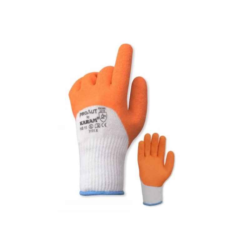 Karam HS11 Latex Hand Gloves, Size: L