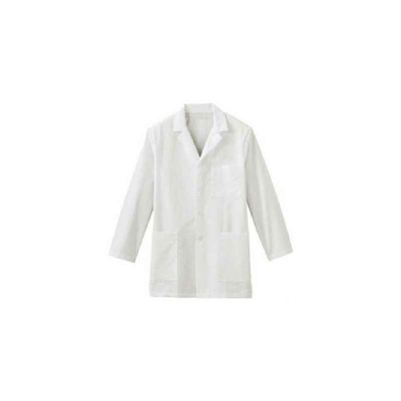 Vittico 85018 White Cotton Unisex Doctor Apron Lab Coat, Size: M