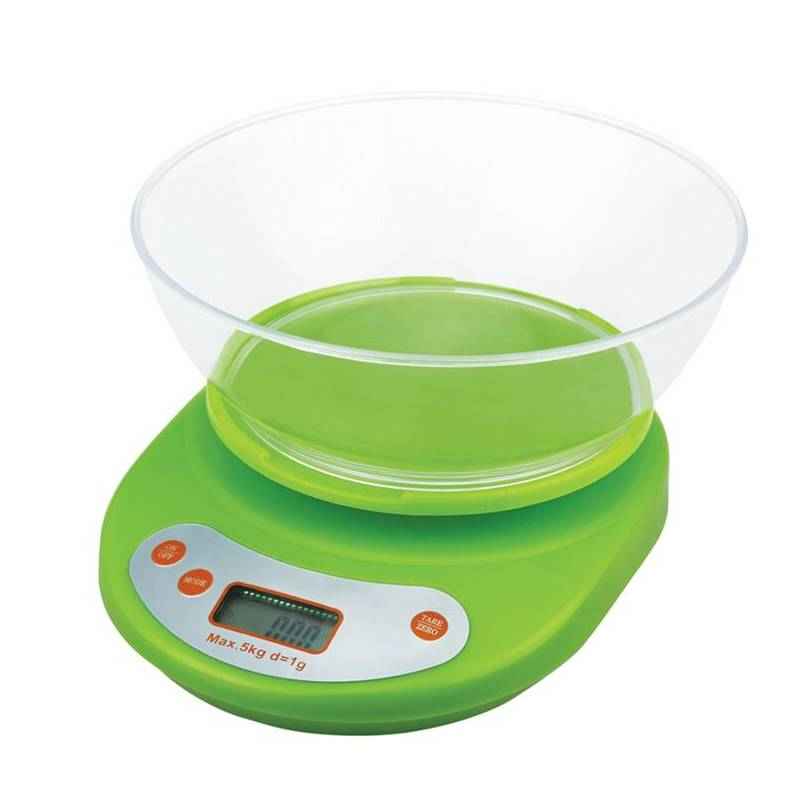Weightrolux Digital Kitchen Multi-Purpose 5kg x 1g Weighing Scale, KE-1Green-5Kg