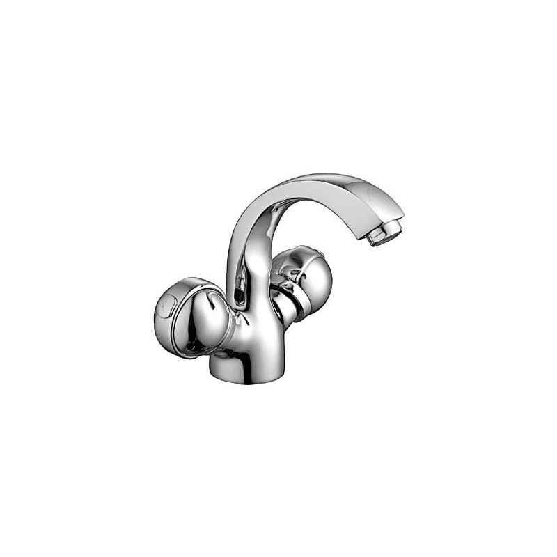 Marc Oyster Central Hole Basin Mixer with Braided Hoses, MOY-1100