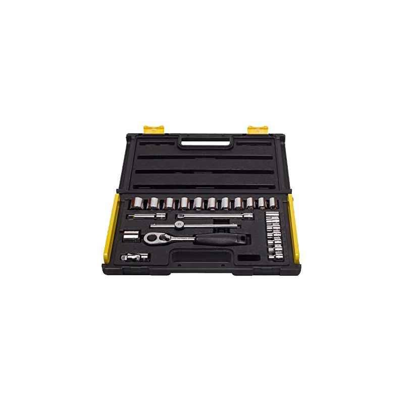 Stanley 24 Pieces Met 3/8 Inch Square Drive 6 PT Socket Set, 1-89-035
