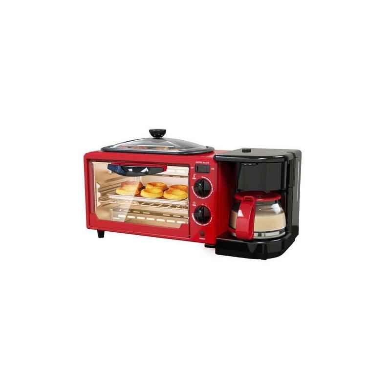 Skyline 1050-1250W 9 Litre 3 in 1 Red Breakfast Maker, VTL-5527