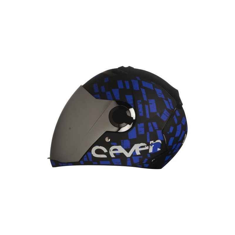 Steelbird SBA-2 Matt Black Blue Full Face Helmet, Size (Medium, 580 mm)