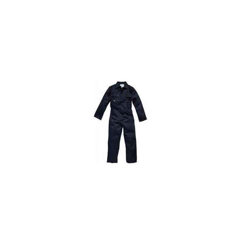 Ishan Navy Blue Cotton Fabric Boiler Suit, 5404, Size: Small