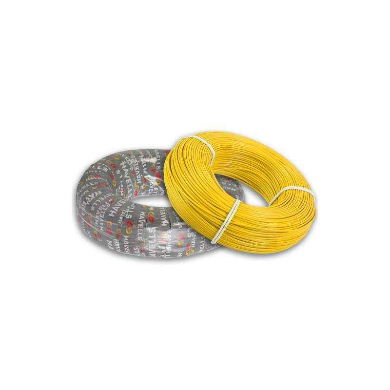 Havells 10 Sqmm Life Line S3 FR Yellow Cable, WHFFDNYB1010, Length: 100 m
