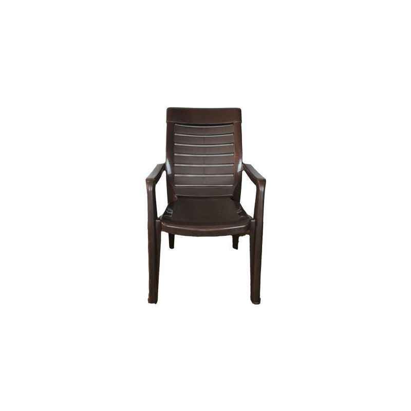 Nilkamal CHR2180 Weather Brown Virgin Polymer Living Room Chair, CHR2180WBN, Dimension: 720x590x895 mm