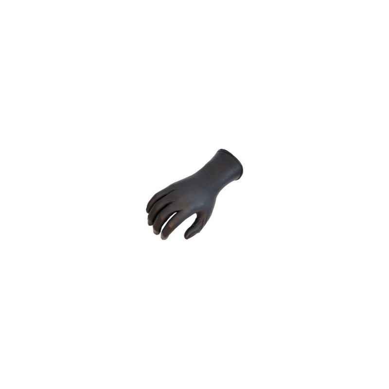 Primacy Black Nitrile Gloves, PM12-BLK (Pack of 100)