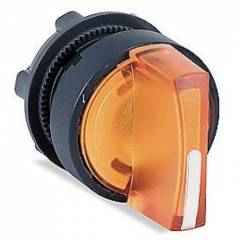 Schneider Electric Harmony XB5 230V 2 NO Yellow 3 Position Spring Return Illuminated Selector Switch, XB5AK155M3N