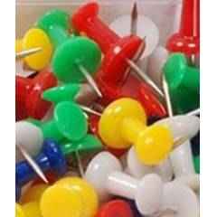Oddy Transparent Damroo Shape Push Pins, PP50-9523T (Pack of 100)