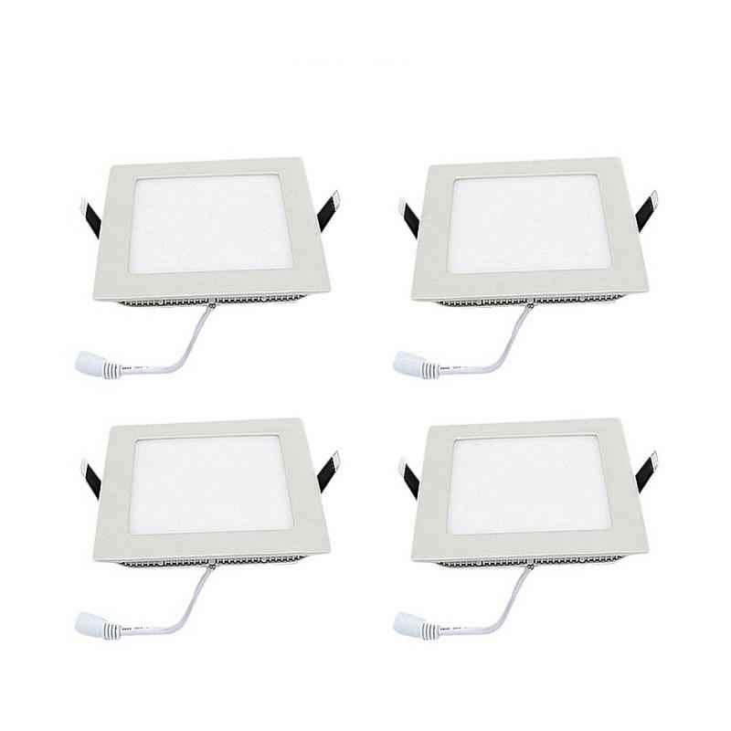Superdeals 12W White LED Square Panel Light, SD378 (Pack of 4)