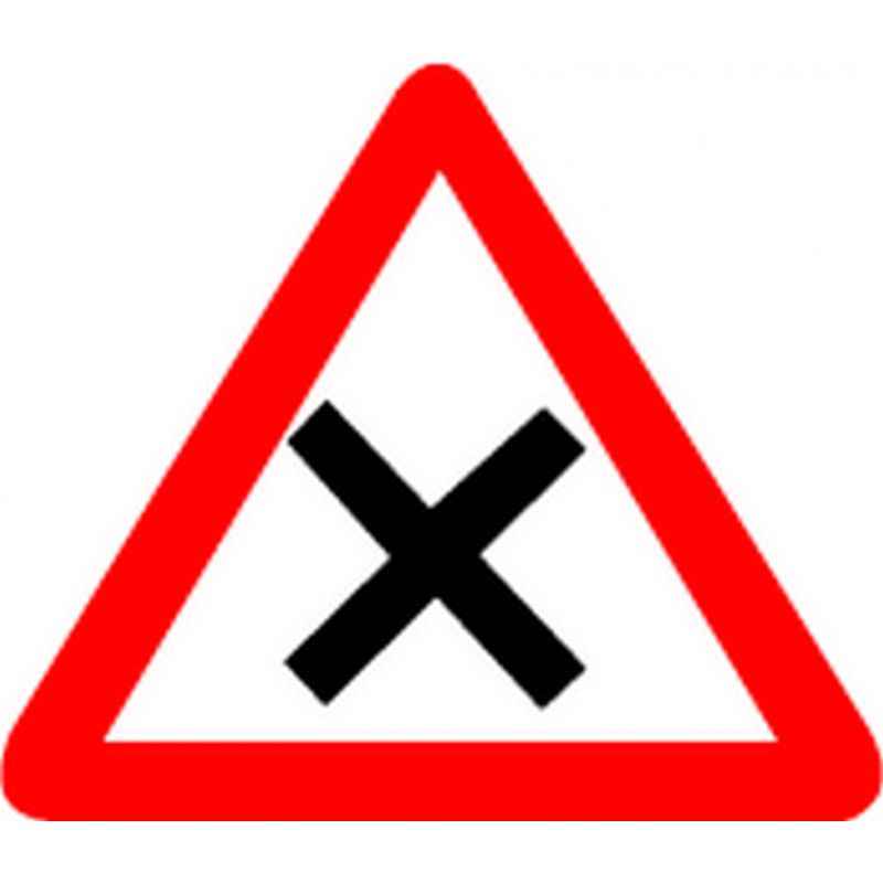 Asian Loto 3 mm Traffic Cross-Road Sign, ALC-SGN-43-900