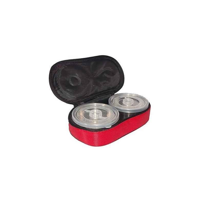 Hunger Box Soft Thermal Zip Pouch Assorted Lunch Box with 2 Containers