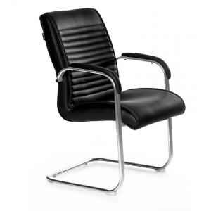 High Living Black Leatherette Visitor Office Chair"|" HL_V3