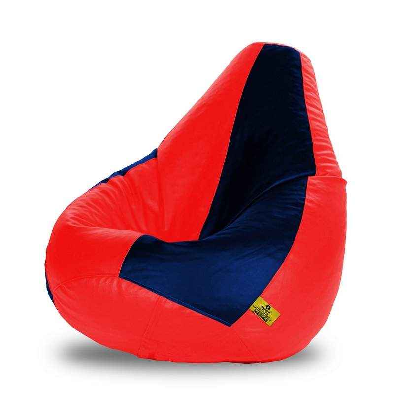 Dolphin DOLBXXXL-13 Red & Navy Blue Bean Bag Cover without Beans, Size: XXXL