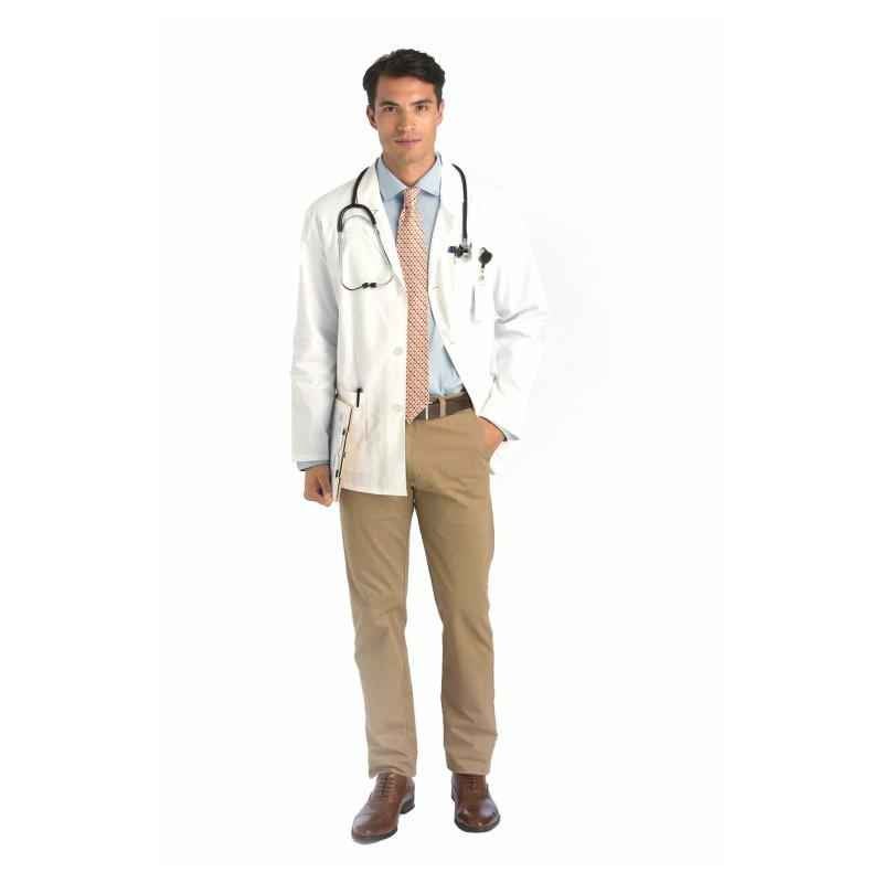 Dickies 814 White Full sleeve Lab Coat for Men, Size: M