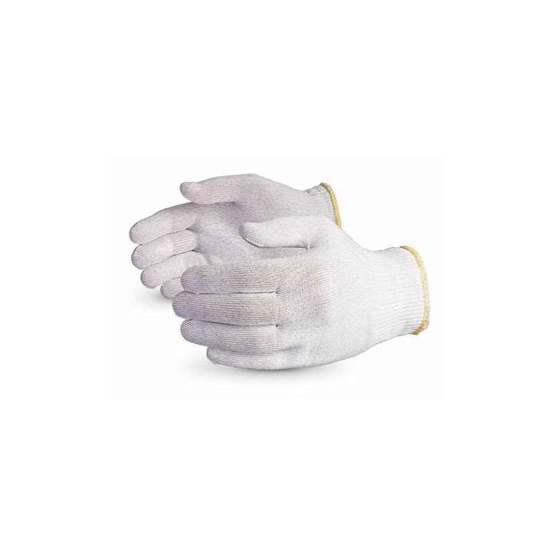 Ufo 40g White Cotton Knitted Safety Gloves, Size: L
