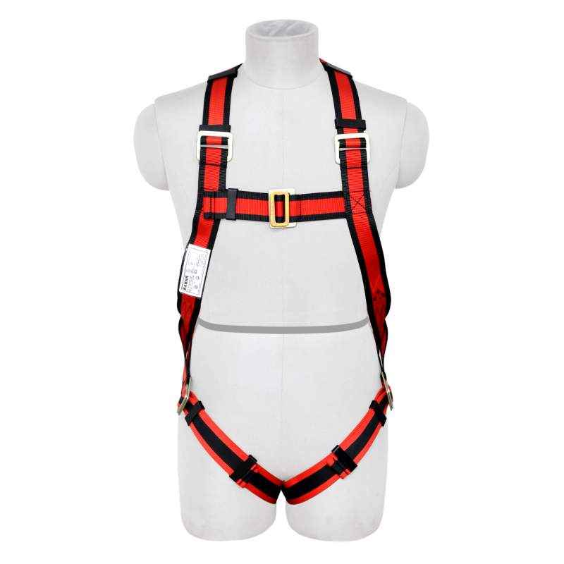 Karam E-CON Full Body Safety Harness with Restraint Twisted Rope Double Lanyard, PN16(PN206D)