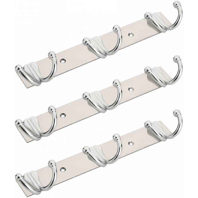 Doyours 3 Pieces 3 Prong Multipurpose Hook Rail Set, DY-1248