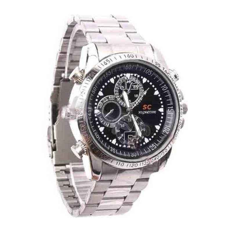IBS Silver Colour Spy Camera Wrist Watch with 4GB Storage Capacity
