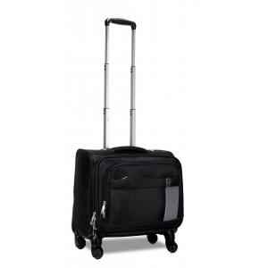 Novex Chicago Polyester Black Trolley Bag