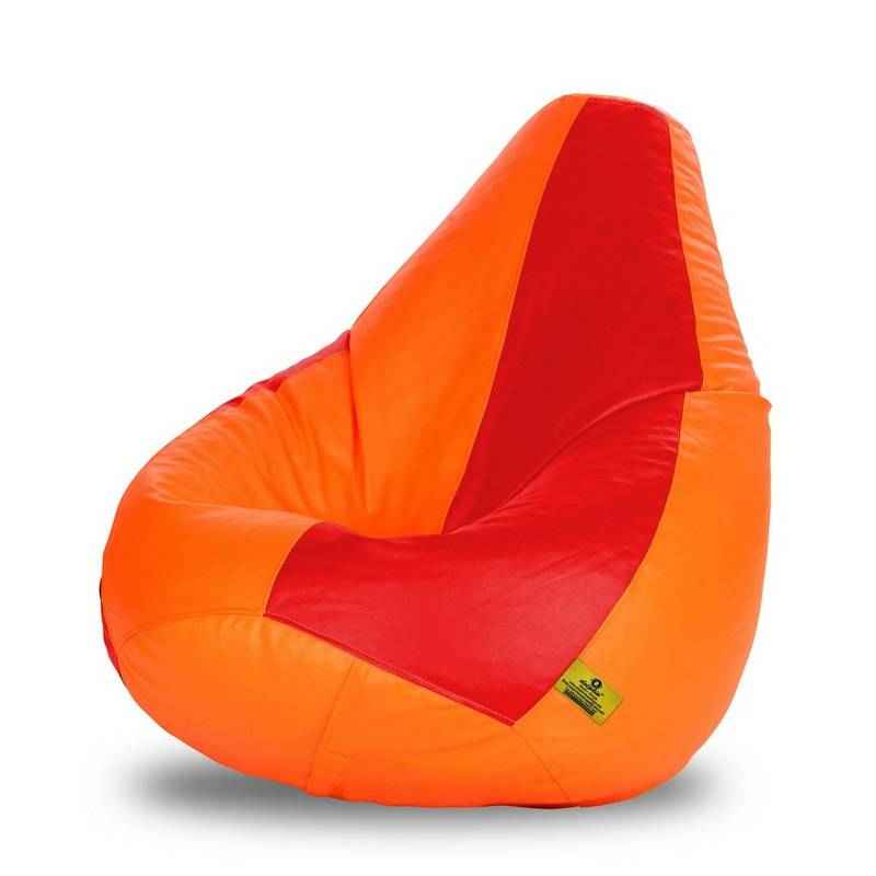 Dolphin DOLBXXL-15 Red & Orange Bean Bag Cover without Beans, Size: XXL