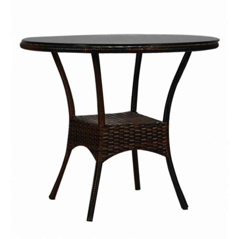 Ventura VF 832 Brown Outdoor Table with Glass Top