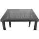 Ventura VF T221 Black & Brown Outdoor Table with Glass Top