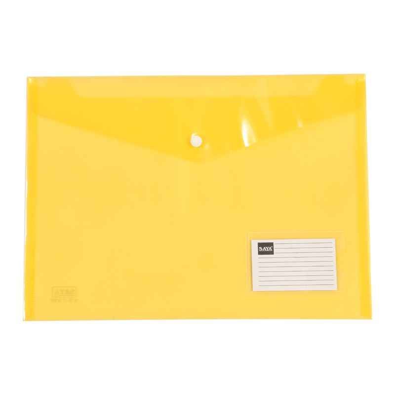 Saya Tr. Yellow Clear Bag Executive, Dimensions: 340 x 15 x 350 mm, Weight: 86 g (Pack of 6)