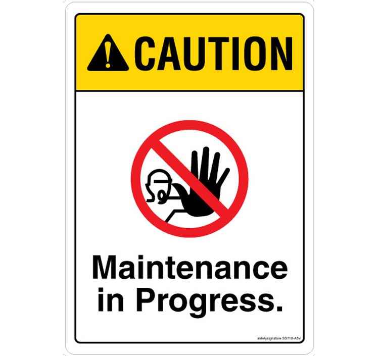 Buy Safety Sign Store Caution Maintenance In Progress Sign Board Ss718 A5pc 01 Online At Best Price On Moglix