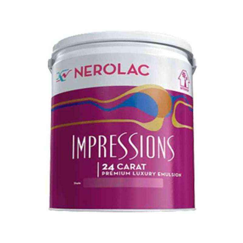 Nerolac Impressions 24 Carat Premium Luxury Emulsion Paint,Winter White-4L