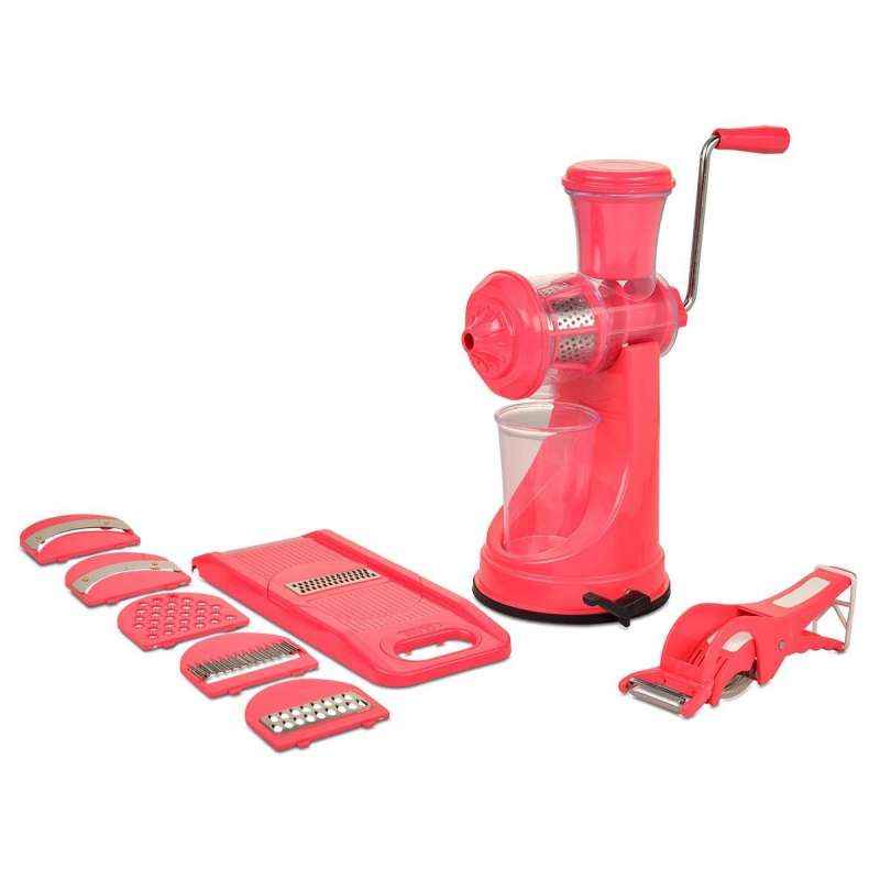 SM Elegant Combo of Pink Manual Hand Juicer & Vegetable Cutter