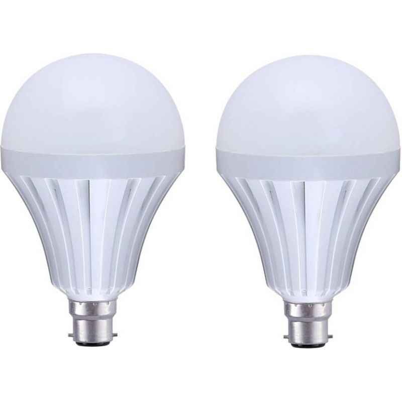 Homes Decor 7W White LED Bulb With Power Backup Emergency Lights (Pack of 2)