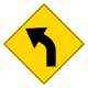 Asian Loto 3 m Traffic Sign Road Bend-Left Sign Board, ALC-SGN-13-900