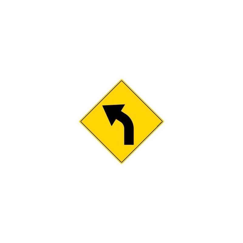 Asian Loto 3 m Traffic Sign Road Bend-Left Sign Board, ALC-SGN-13-900