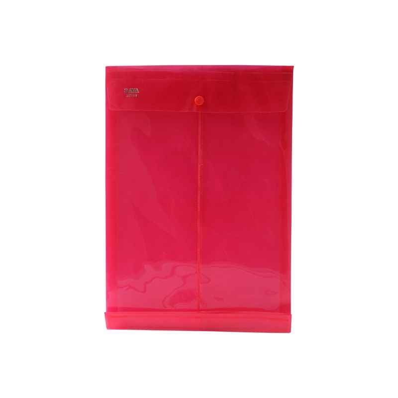 Saya Tr. Red Vertical Button Envelope, Dimensions: 255 x 18 x 410 mm, Weight: 700.5 g (Pack of 12)