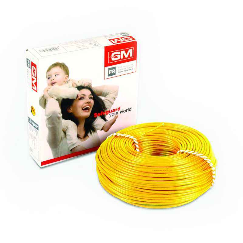 GM 6 Sq mm 90m Yellow FR Modular Wire, 7006