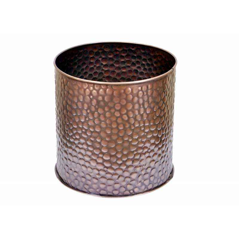 Blessed RVMP-3064 Brown Metal Planter, Height: 10.25 Inch