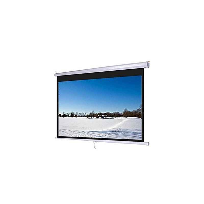 Punnkk I7 100 Inch instalock Manual Projector Screen, Size: 5x7 ft