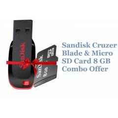 MINID US 12° Buy SanDisk Combo of 8GB C4 Cruzer Blade Pendrive & Micro SD