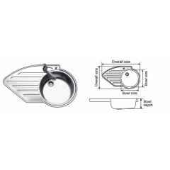 Nirali Wing LHS Kitchen Sink, Size: 860x515 mm
