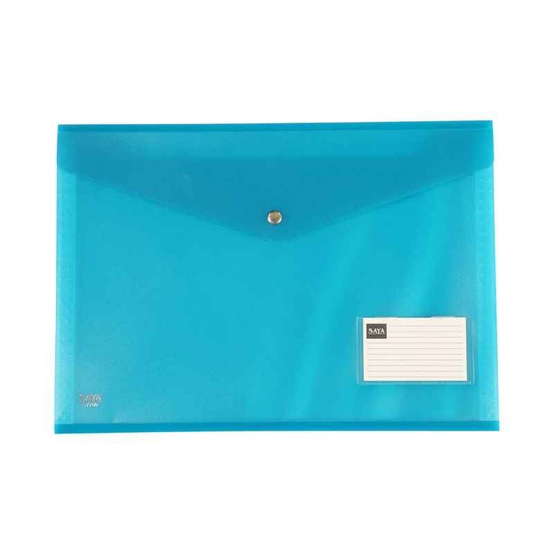 Saya Blue Expanding Clear Bag Quadraple, Dimensions: 250 x 20 x 375 mm (Pack of 2)