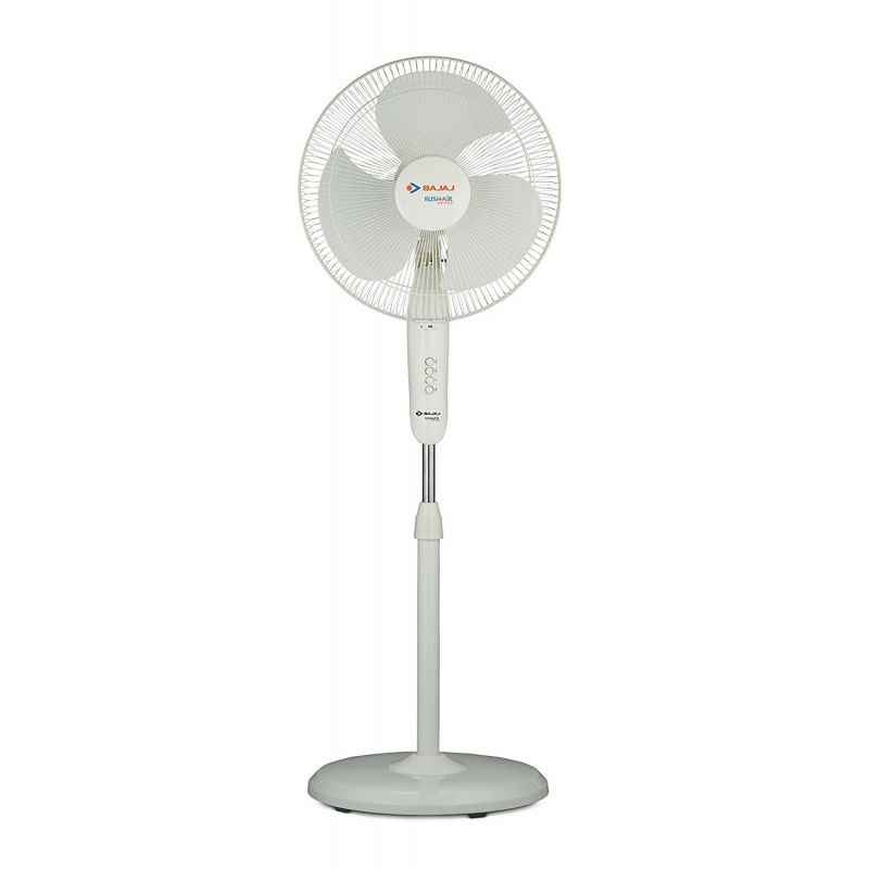 Bajaj Rushair White Pedestal Fan, Sweep: 400 mm
